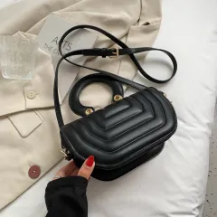 Fashion Shoulder Bag Portable Mini - Black - View 1