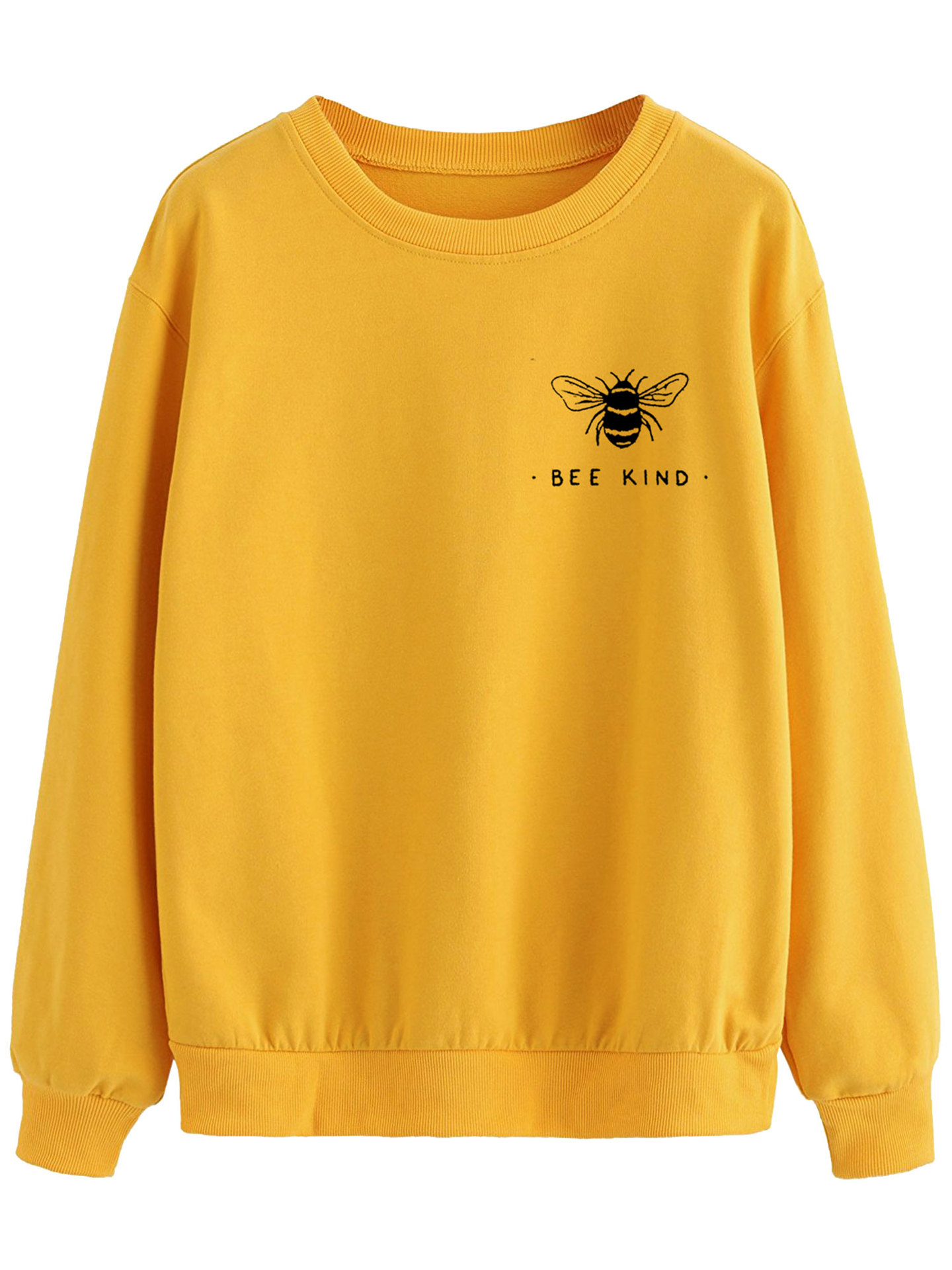 Title 6, Solid Color Fashionable Long Sleeve Bee Print H...