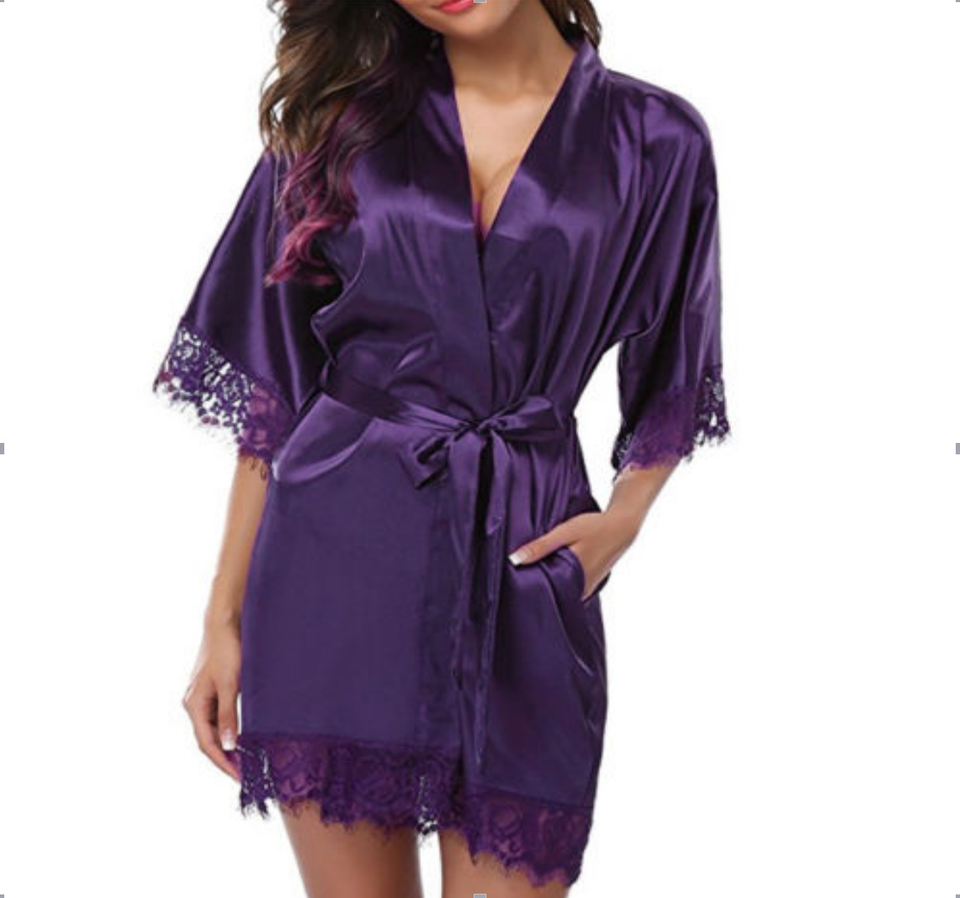 Title 3, Sexy nightdress with ice silk bathrobe