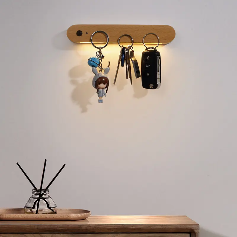 Simple Beech Human Body Induction Lamp Bedroom
