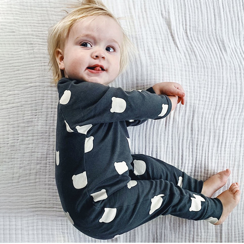 Baby Spring And Autumn Cotton Printed One-piece