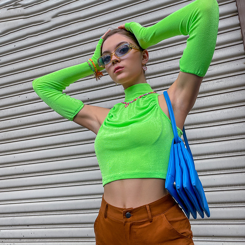 High Neck Niche Design Slim Top