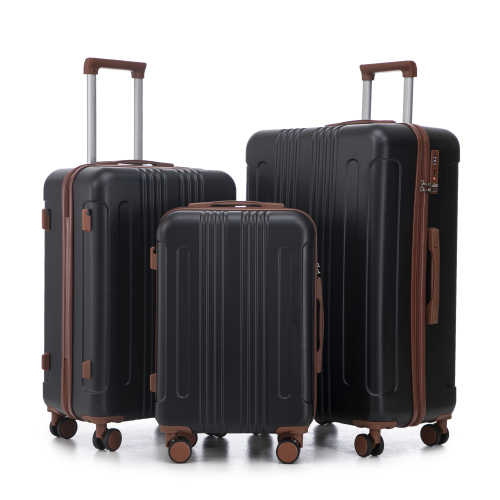 20   24  28  3 Pcs Set In ABS Spinner Wheel Luggage, Carry On Suitcase, Matching Color, TSA Combination Lock