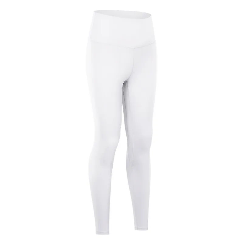 Nude Yoga Pants For Women In Autumn And Winter, High Waist, Hip Lifting, Running Tight - White