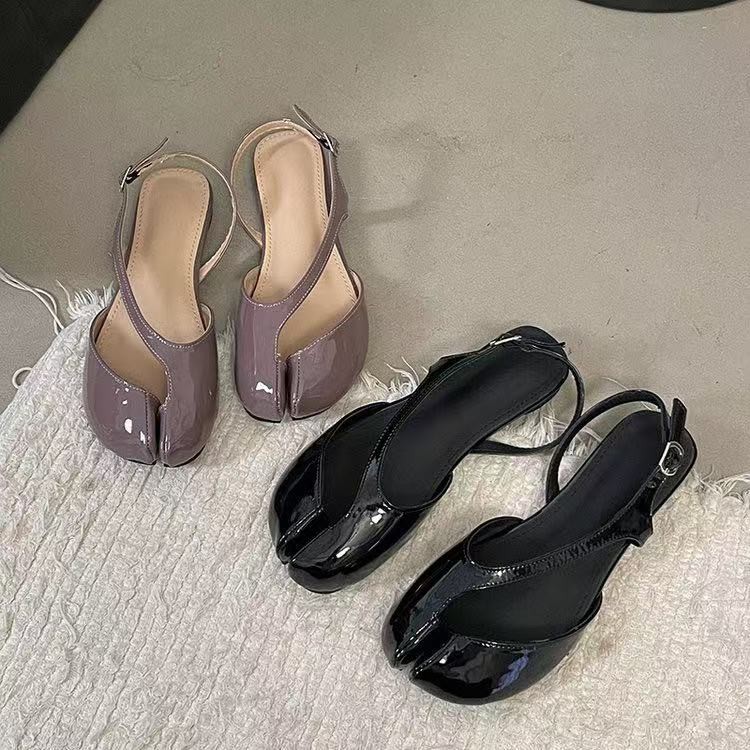 Patent Leather Flat Sandals, picture 3 of 5