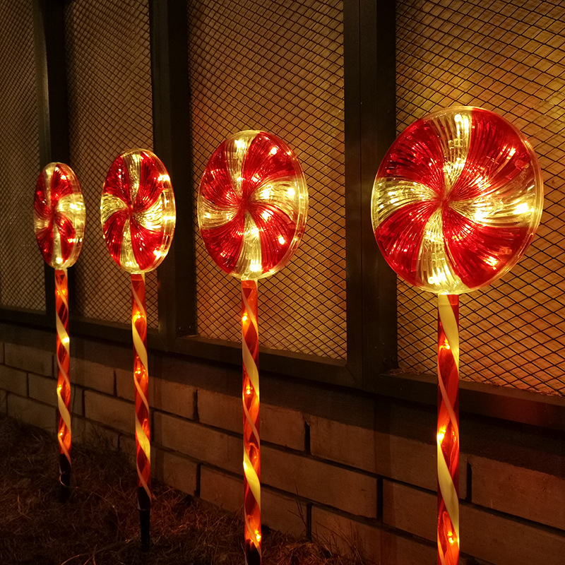 Luz Solar de Caramelo LED para Exterior Navidad