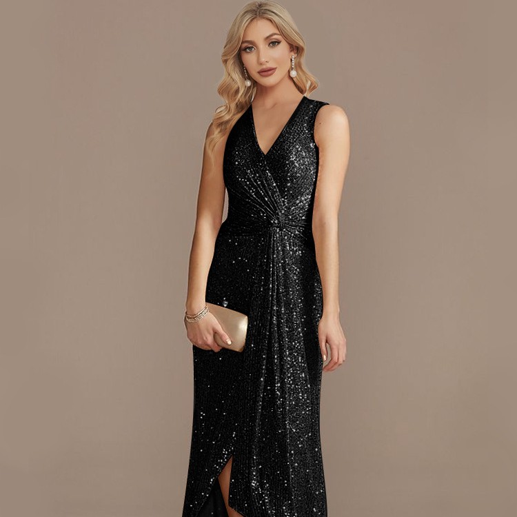 Sequin Twisted Evening Dress, picture 4 of 10