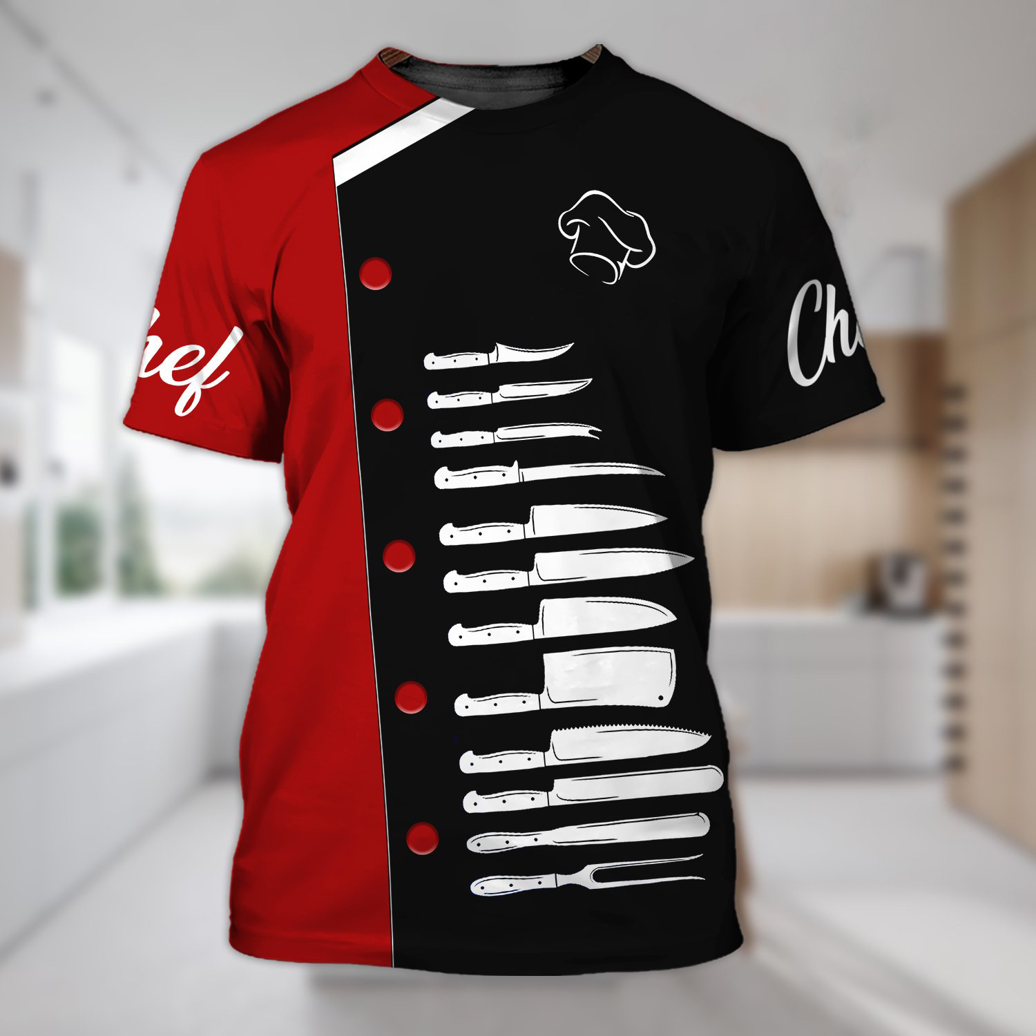 Title 6, Camiseta estampada de chef para homens, role pl...