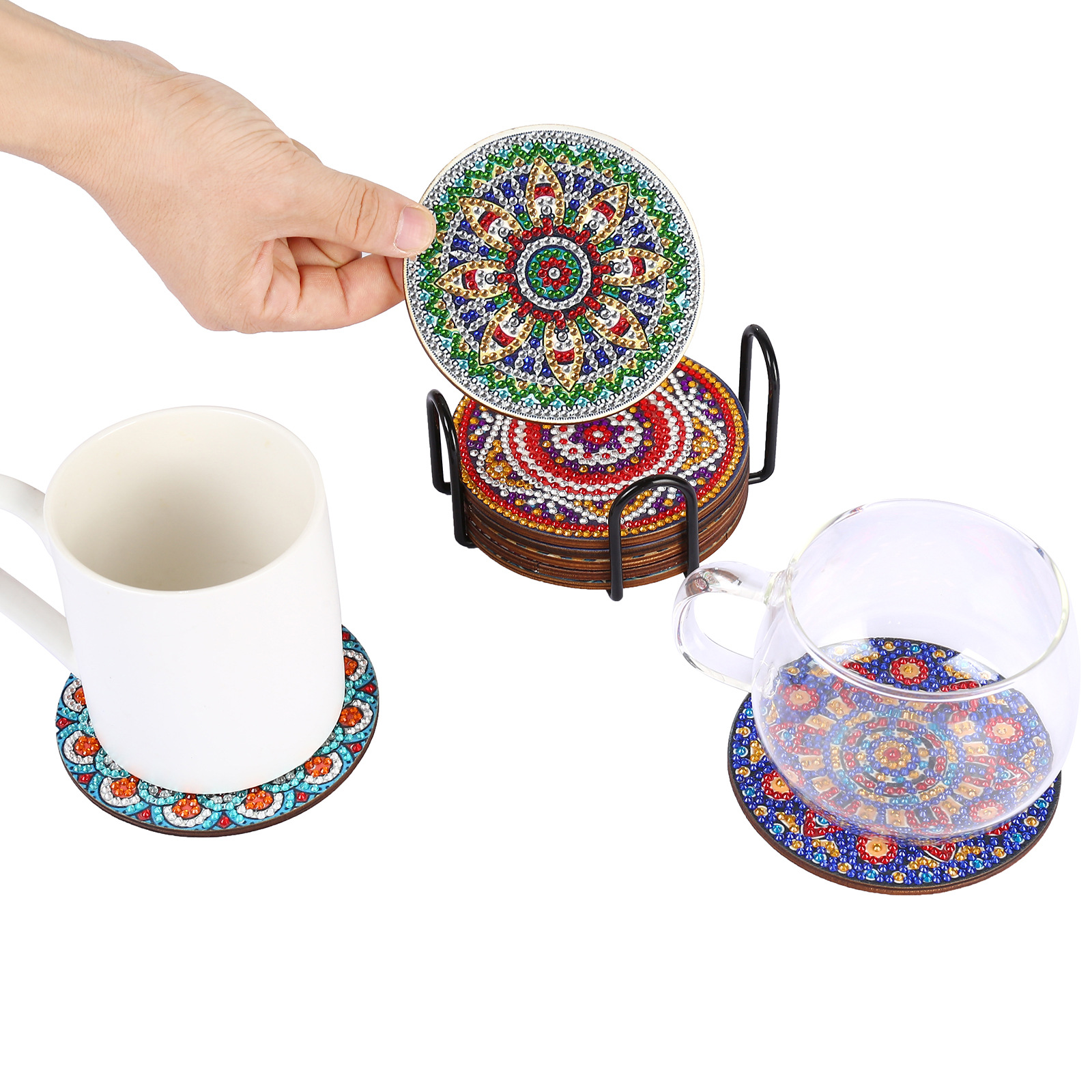 Diamond Painting Coaster With Stand DIY Kit