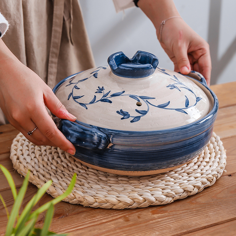 Title 8, Vintage Hand Painted Japanese Soup Stone Pot