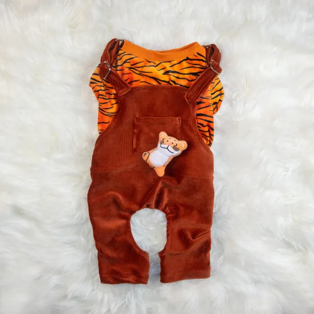 Two Piece Dog Clothes Warm Autumn And Winter Clothes Tiger Pattern - Shop at LoveMi