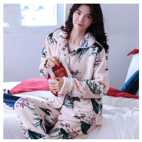 Title 11, Pajamas Womens Warm And Thick Flannel Long-sle...