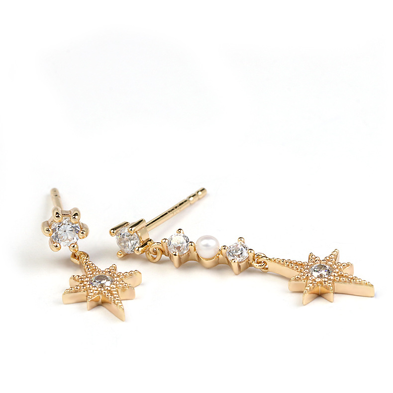 New Sterling Silver Gold Plated Earrings