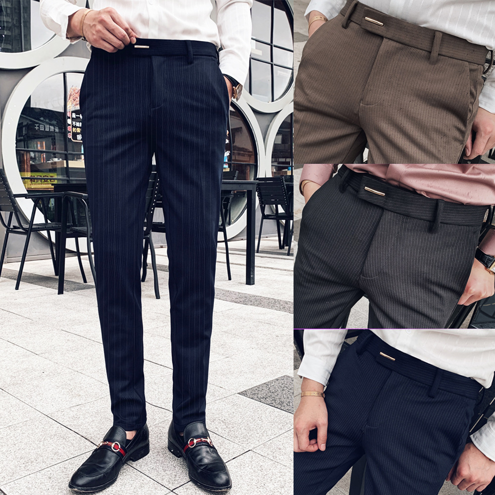 Title 4, Fall Mens Casual Business Straight Stretch Pan...