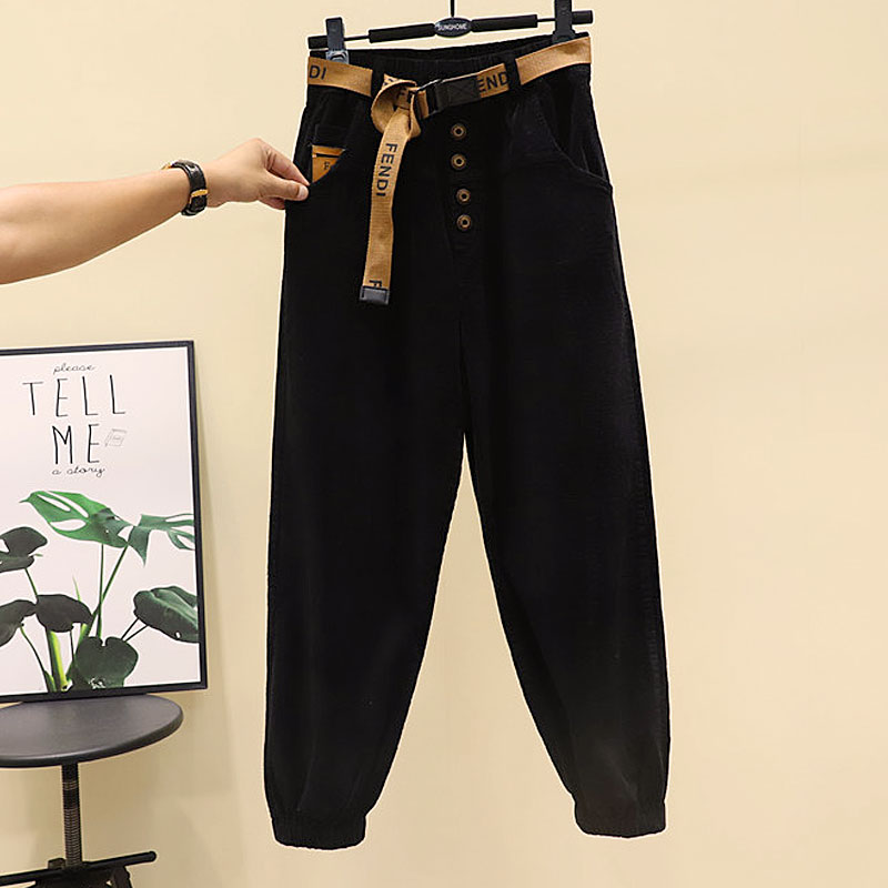 Women's Loose High Waist Corduroy Sweatpants