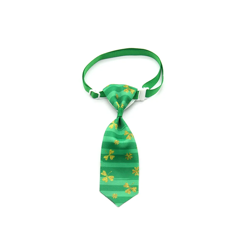 St. Patrick's Day Four-leaf Clover Bow Pet Tie - 12 Style