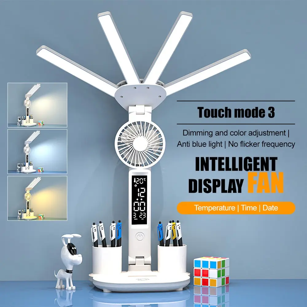 4-Head LED Desk Reading Lamp
