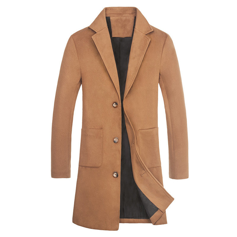 Fashion Solid Color Mid-length Single-breasted Jacket