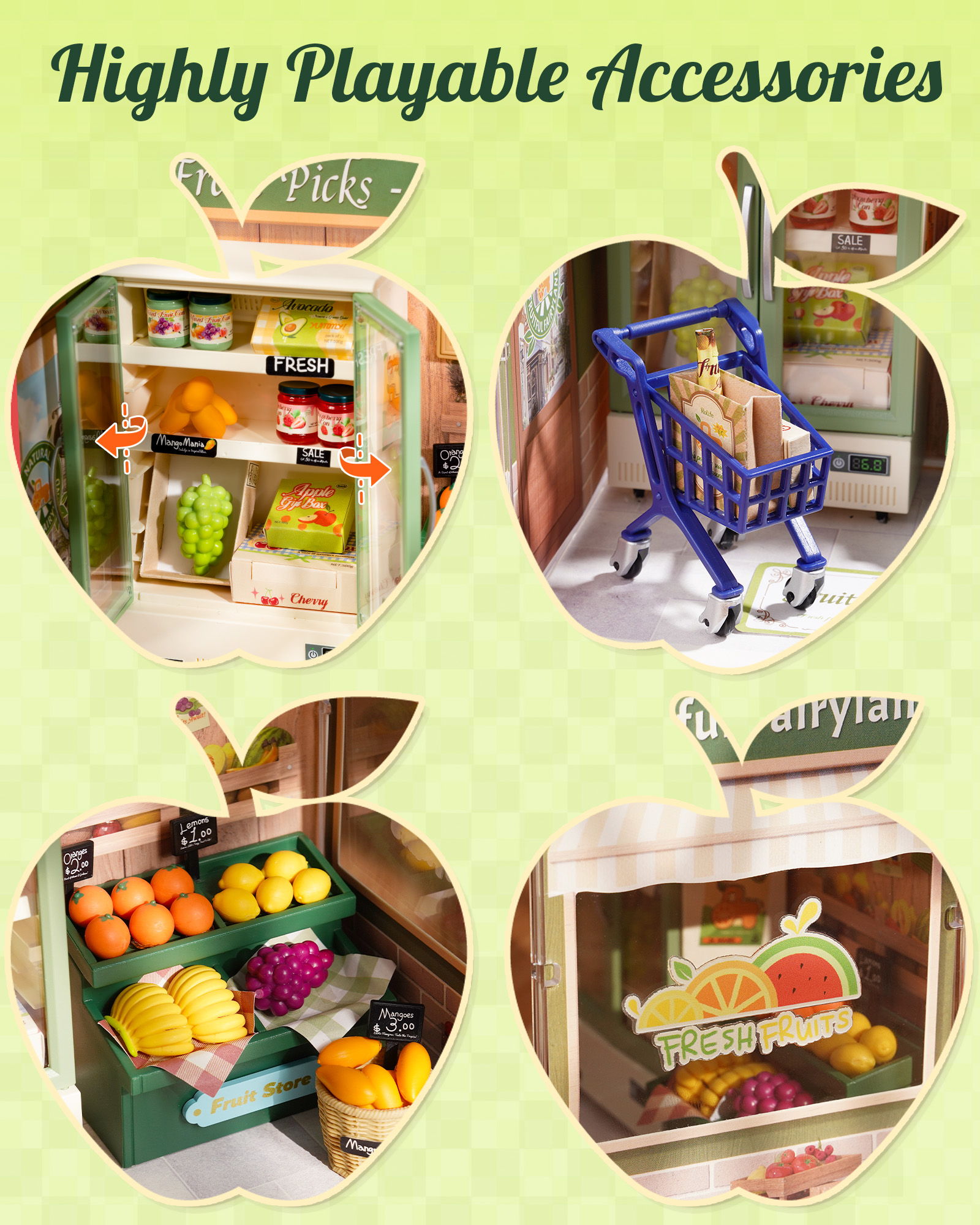 Rolife Super Creative DIY Plastic Mini House Set - 3D Puzzle With Dust Cover, Compatible With Mini Figures, Multiple Themes Available, Home Decor, Teen And Adult Gift