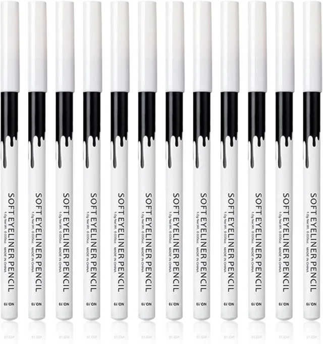 White And Black Eyeliner Pencil Set For Eyebrows, Eyeshadow And Lips. Includes Sharpener. Waterproof , Long lasting 12Pc White Eyeliner - Shop at LoveMi