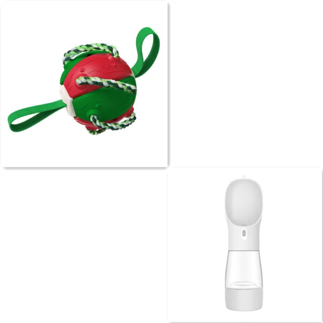 Interactive Dog Football Soccer Ball With Tabs Inflated Training Toy Outdoor Border Collie Balls Pet Products Red Green Set - Shop at LoveMi