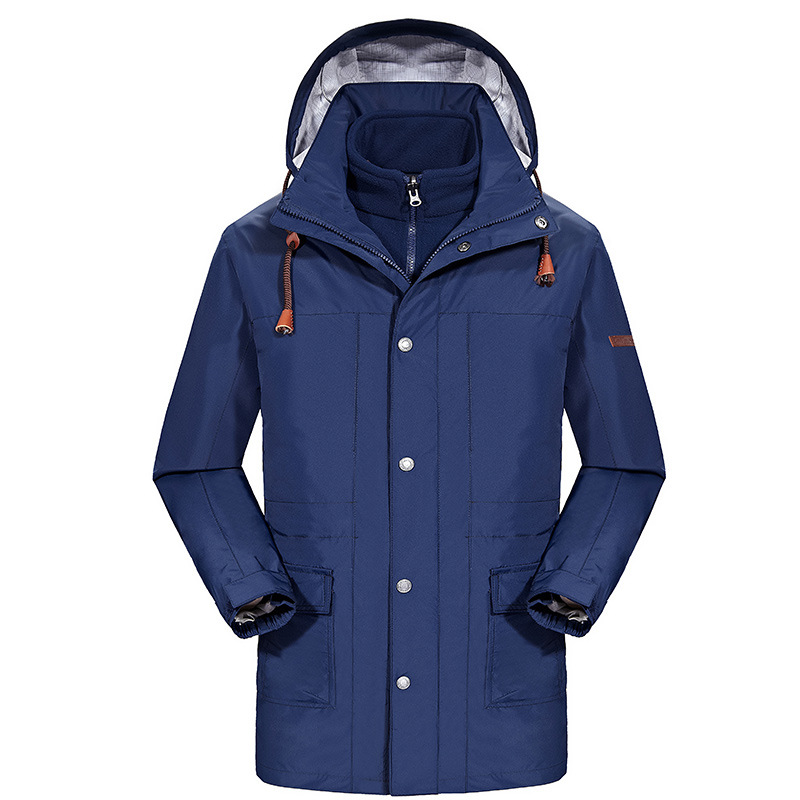 Men's And Women's Mid-length Three-in-one Two-piece Jacket