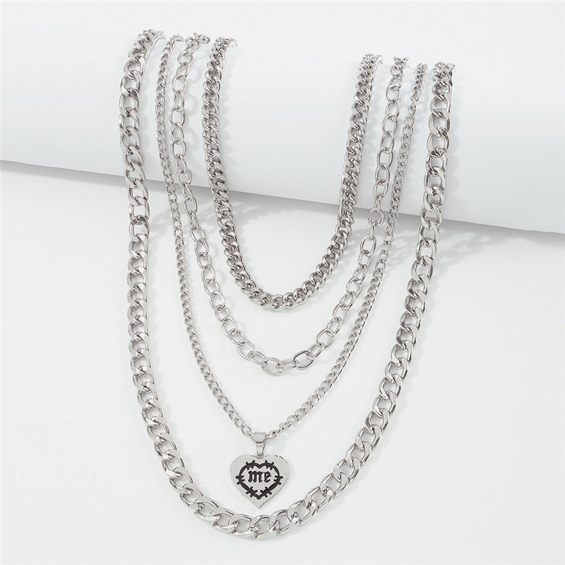 Alloy Love Creative Multilayer Clavicle Chain