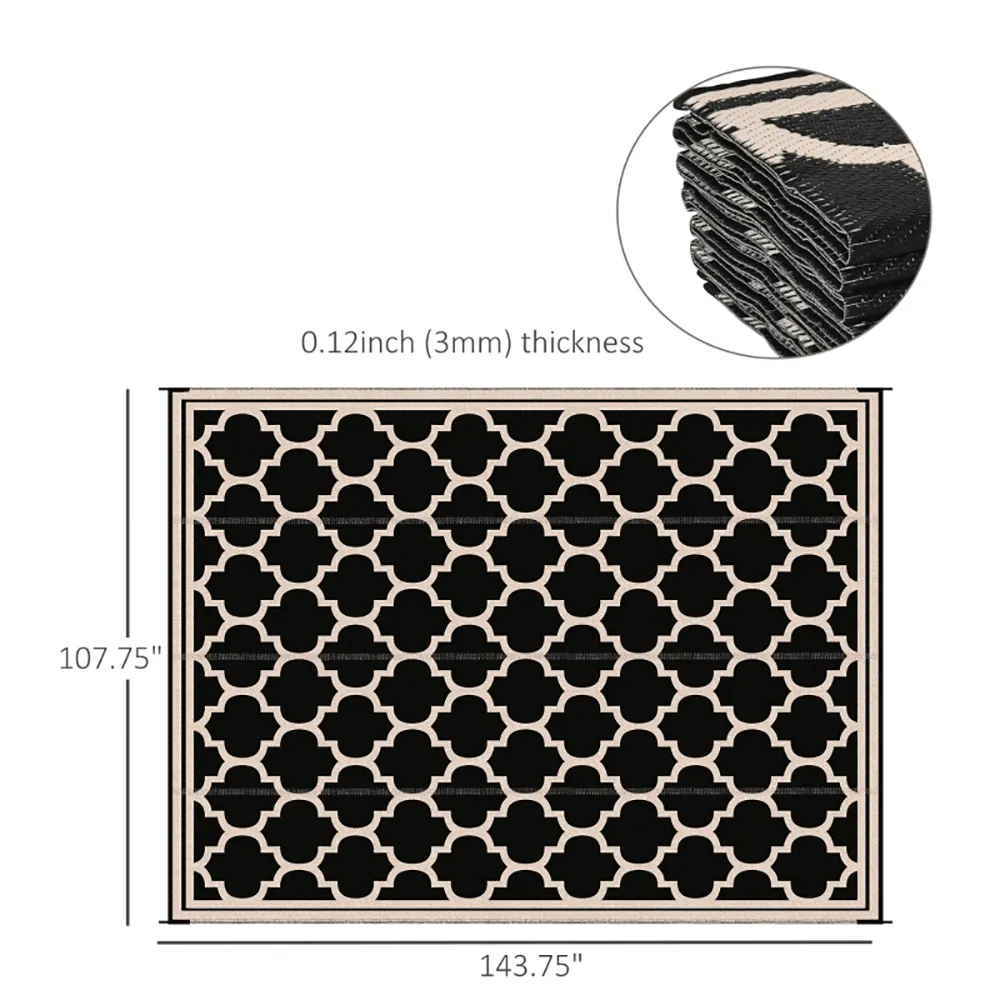Reversible Polypropylene Outdoor Rug Folding, Durable, Perfect