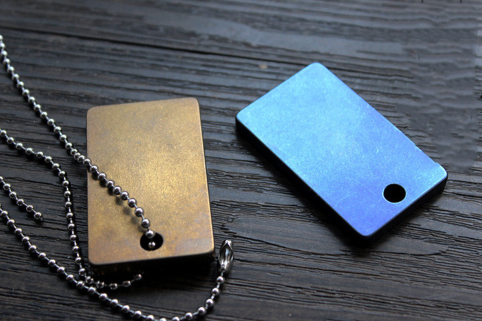 CNC Flint Military Fan Dog Tag Pendant Made Of Pure Titanium