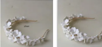 Bridal Simple Ceramic Flower Headband Set - Shop at LoveMi