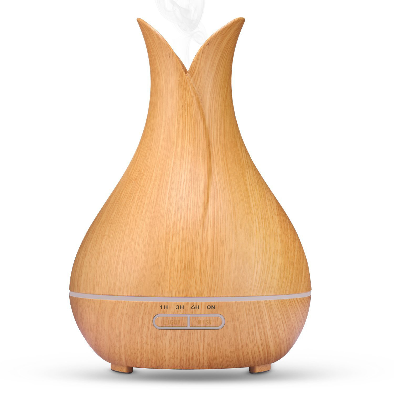 Difusor Madera Fina - Difusor y Humidificador Ultrasónico con Vetas de Madera Natural