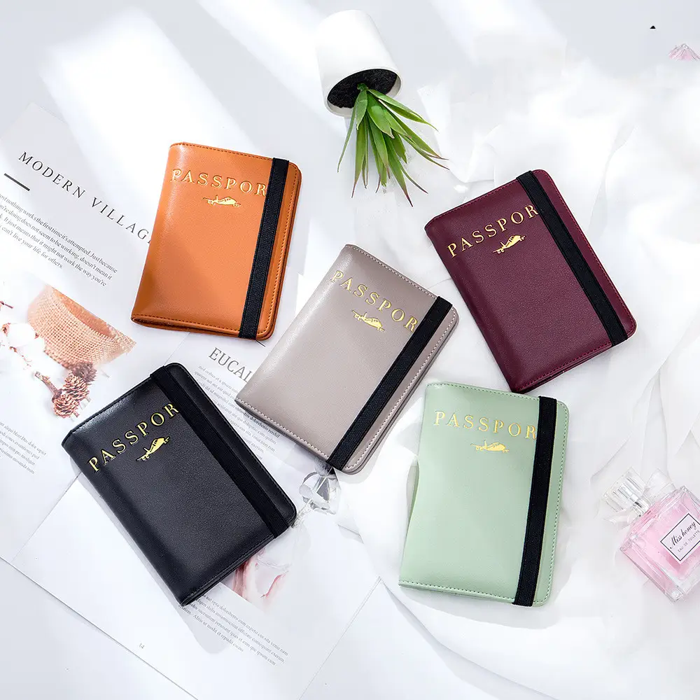 Passport Holder Wallet with Elastic Strap
