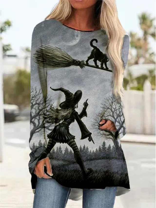 Women's Long Sleeved T shirt Gray - Shop at LoveMi