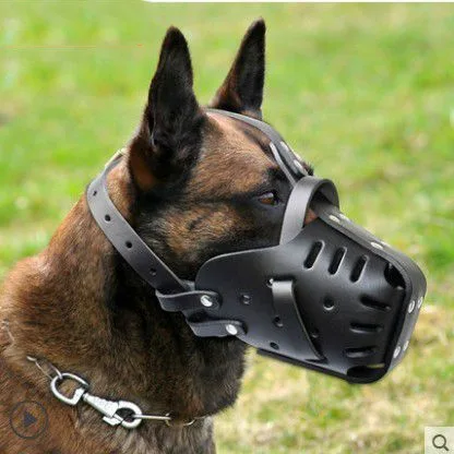Cowhide Dog Muzzle Medium and Large Dog Horse Dog