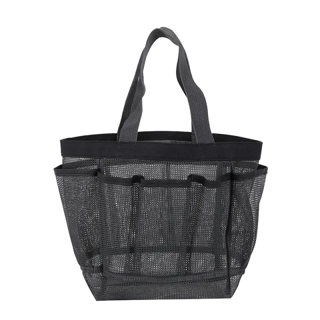 Portable Mesh Beach Bag Bathing Swimming Bath Bag Grey - Shop at LoveMi