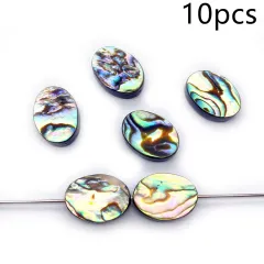 Abalone Shell Drop Shaped Oval Square Heart Loose Beads DIY Necklace Ear Ornament Accessories - Ellipse 10Pcs - View 1