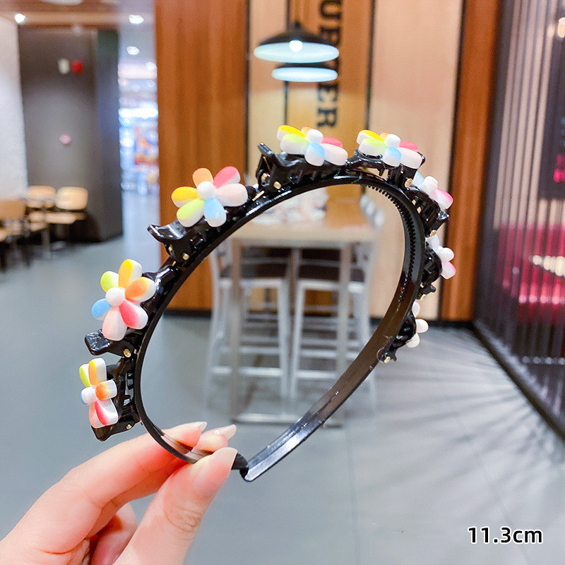 Summer Children's Hairpin Headband Girl Baby Press Hairband Braided Hair Clip