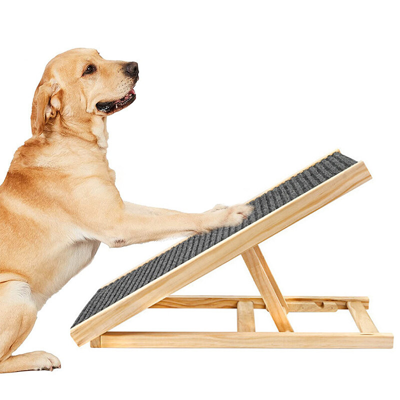 Foldable Dog Stairs Non-Slip Pet Ramp Adjustable Heights Ladder For Car Sofa Bed — image 7