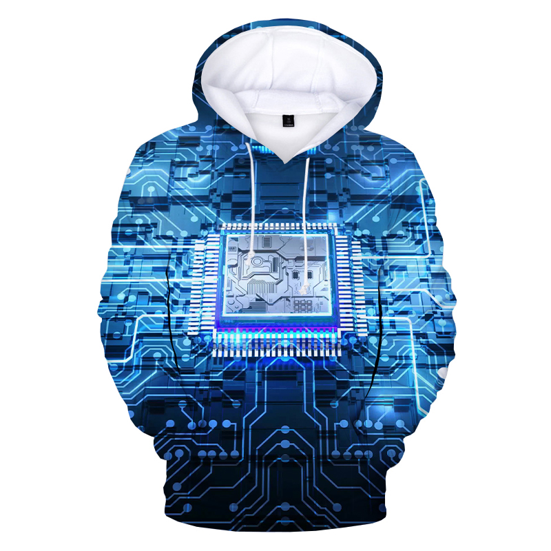 Title 3, 3D-Druck Paar Casual Hoodie Herren Kapuzenpullo...