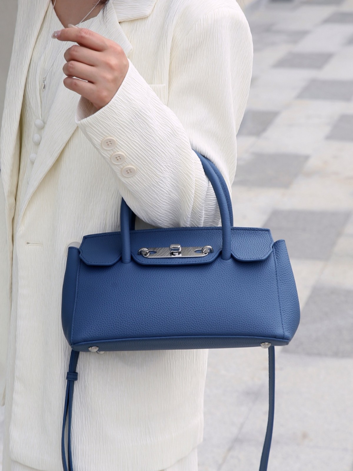 Baidi – sac en cuir pour femmes, nouveau sac platinum, sac kelly haut de gamme – Image 8