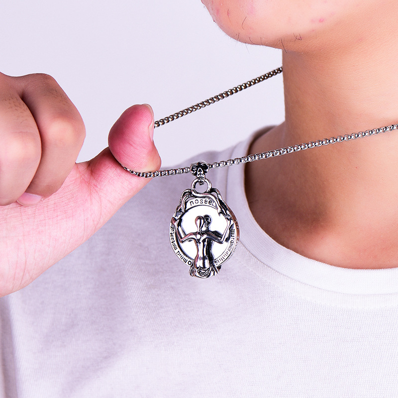 Punk Magic Mirror Stainless Steel Pendant Hanging Ornaments