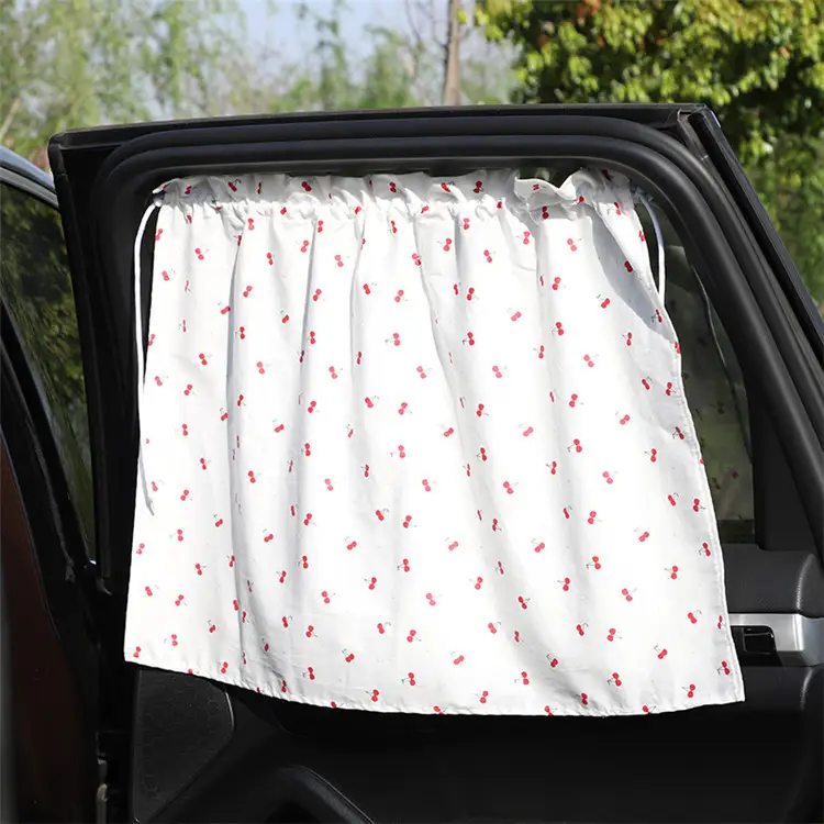 Cherry Cotton Suction Cup Car Shade Curtain