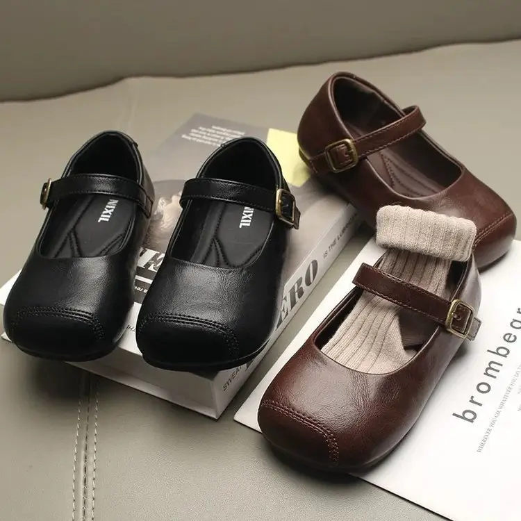 Children's Leather Shoes, Girls' Single Baby Princess