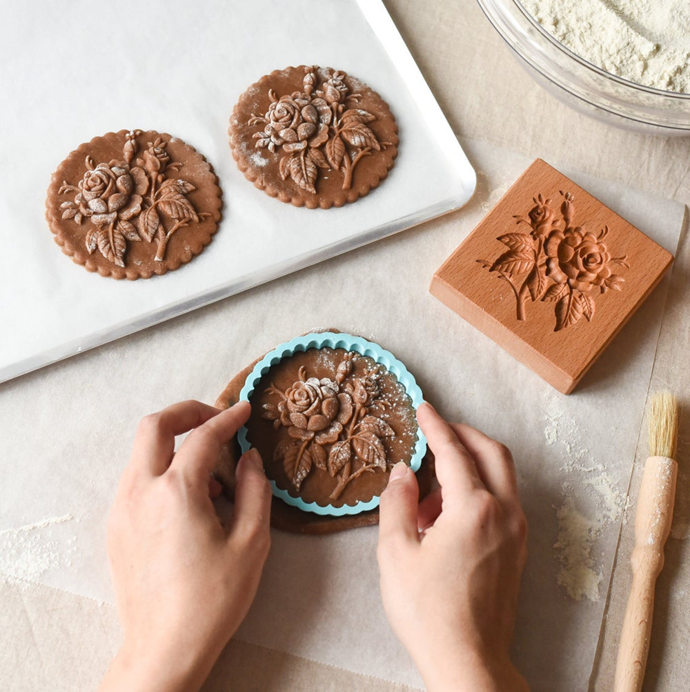 Title 3, Gingerbread Cookie Mold Wooden Gingerbread Cook...