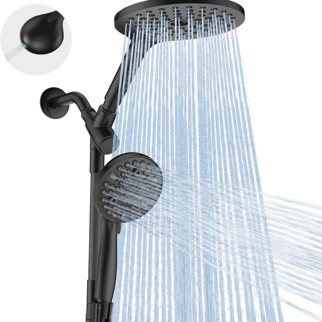 Pommeau de douche système de pomme de douche à effet de pluie combiné pommeau de