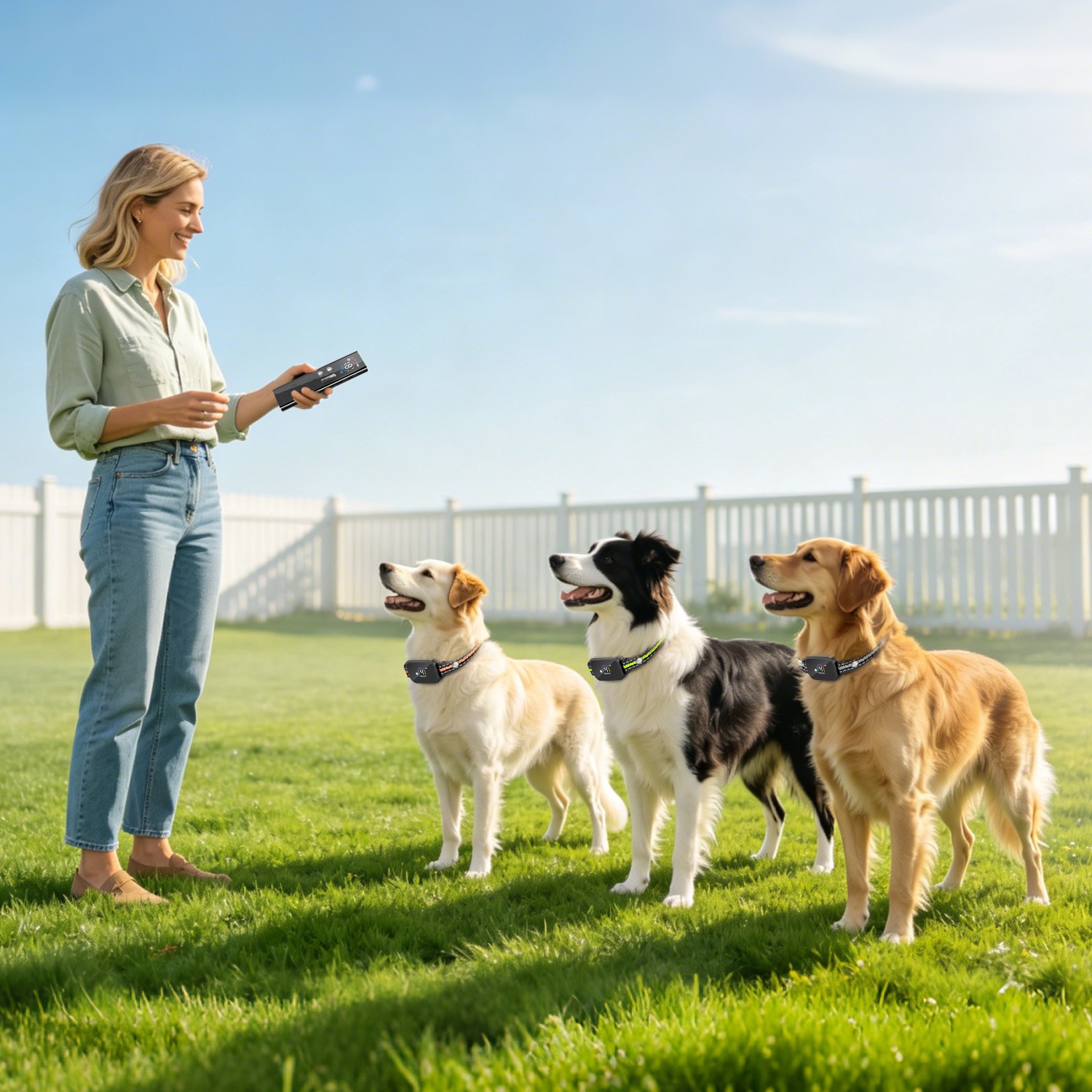 1Pc 2 In 1 Dog Shock And Bark Collar Dog Training Collar With Remote Rechargeable IP68 Waterproof With 3 Channels For Medium And Small Dogs — foto 9