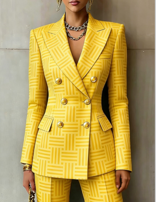Women's Double-breasted Elegant Suit Jacket