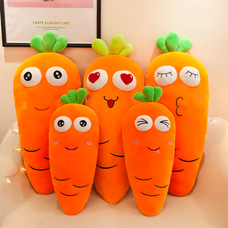 Radish Shape Expression Pillow Plush Toy