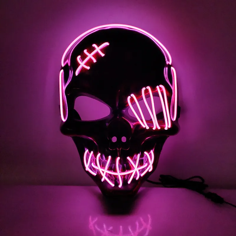 Scar One-eyed Pirate Mask Bloody Horror Cold Light Halloween Mask Led Glowing Mask – image 7