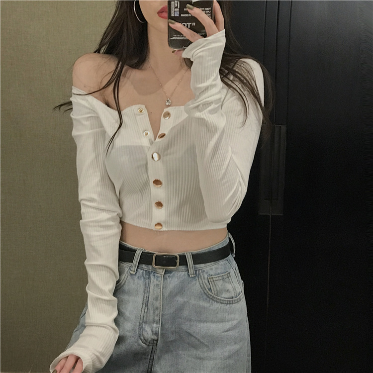 Title 10, Small Slim High Waist Short Long Sleeve T-shirt